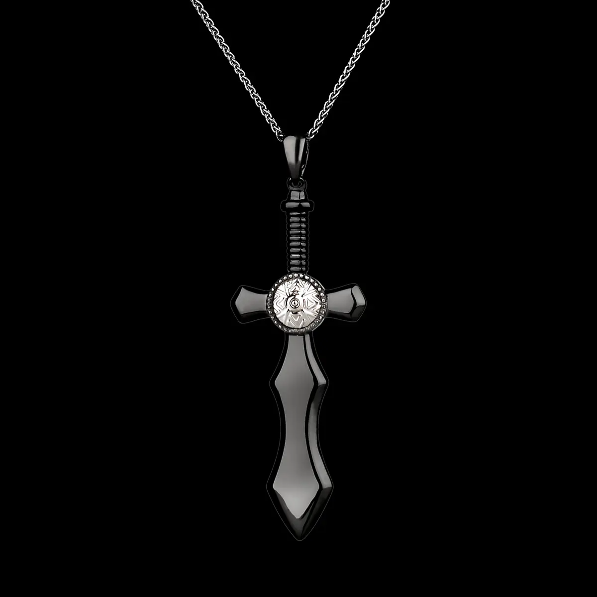 kette-anhaenger-schwert-nuada-sword-irland-silber-schwarz-003 Nuada Black Sword - keltisches Schwert aus geschwärztem Sterling Silber