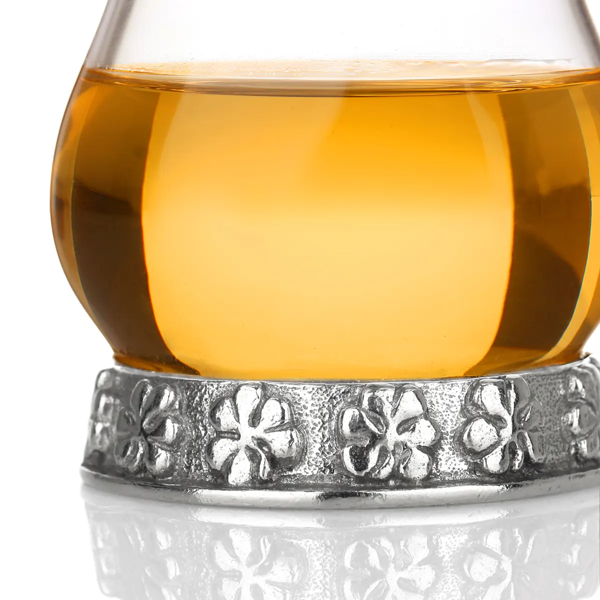 Irish Shamrock Whiskey Tasting Glas - Handgefertigtes Whiskyglas mit Kleeblatt-Motiv