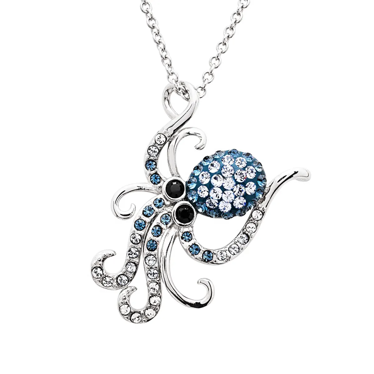 Ocean Octopus - irische Oktopus Kette aus Sterling Silber & Swarovski® Kristall