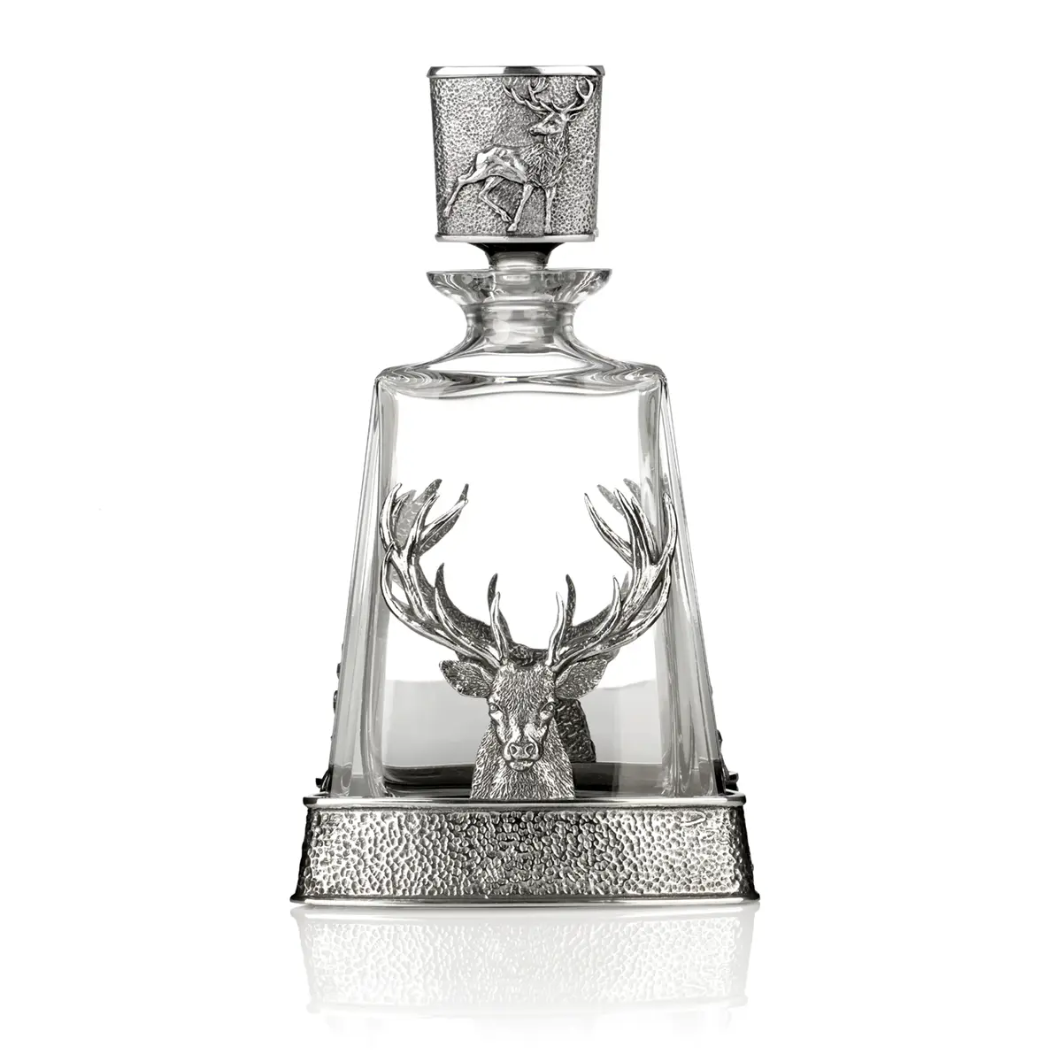 whisky-karaffe-decanter-kristall-schottland-stag-thistle-004 Stag & Thistle - Kristallglas Whisky Karaffe - schottischer Hirsch & Distel