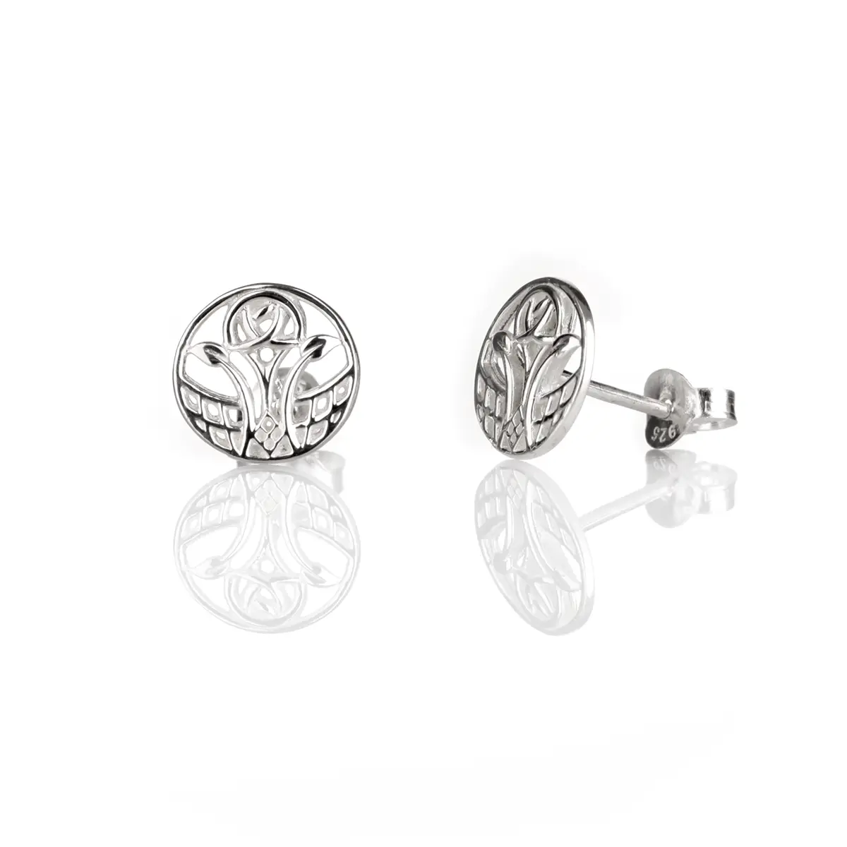 ohrstecker-ohrschmuck-schottland-distel-scottish-thistle-silber-003 Charles Rennie Mackintosh Ohrstecker aus Sterling Silber - Made in Scotland