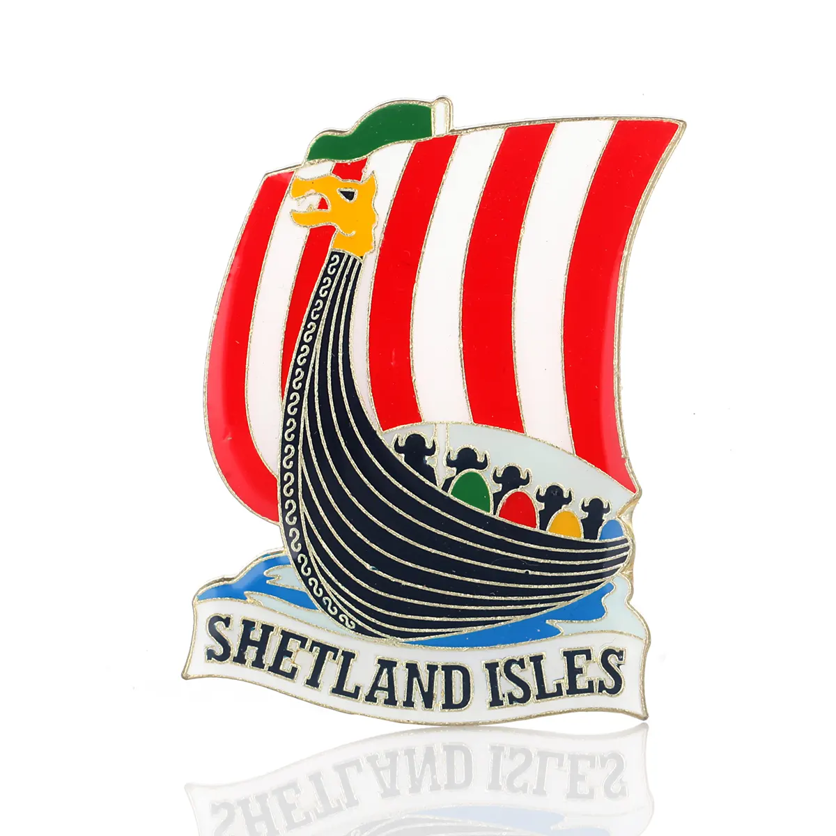 Shetland Isles Deko Magnet / Kühlschrankmagnet aus Schottland - Metall & Emaille