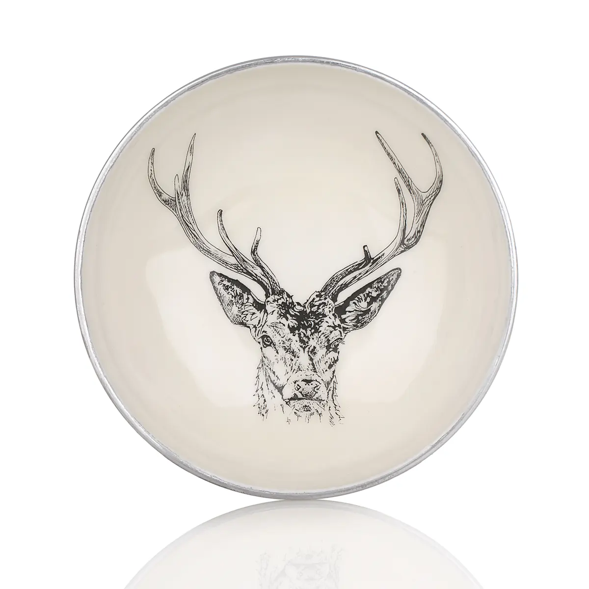 Schale-Schuessel-emaille-emailliert-schottland-highland-hirsch-stag-prince-001 Stag Prince - Aluminum Emaille Schale aus Schottland