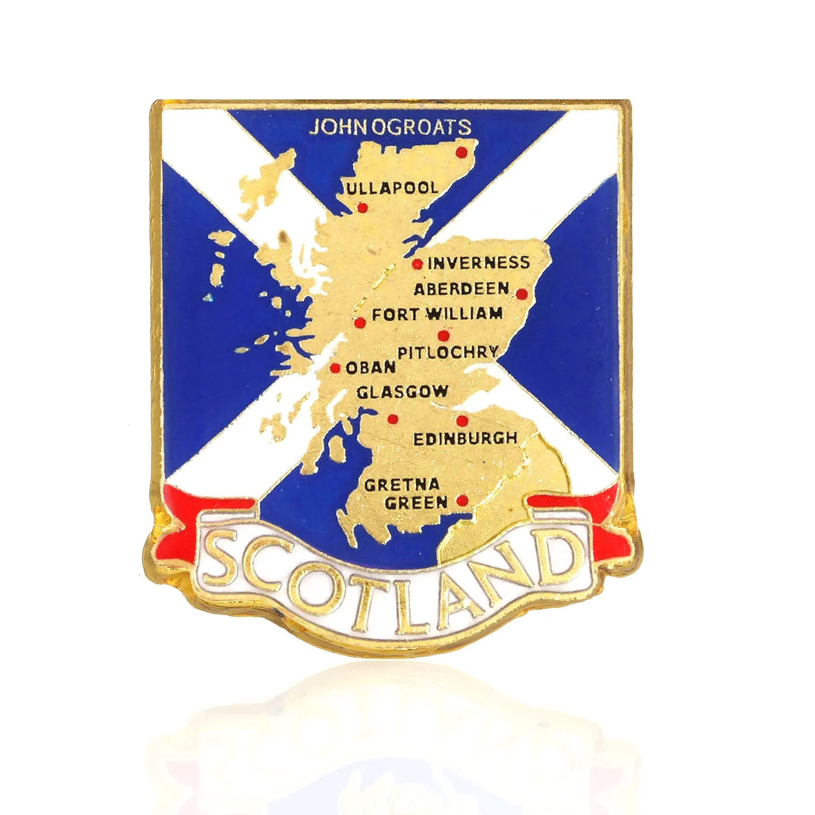 Map of Scotland Pin Badge - Anstecknadel aus Schottland - Metall & Emaille Map of Scotland Pin Badge - Anstecknadel aus Schottland - Metall & Emaille