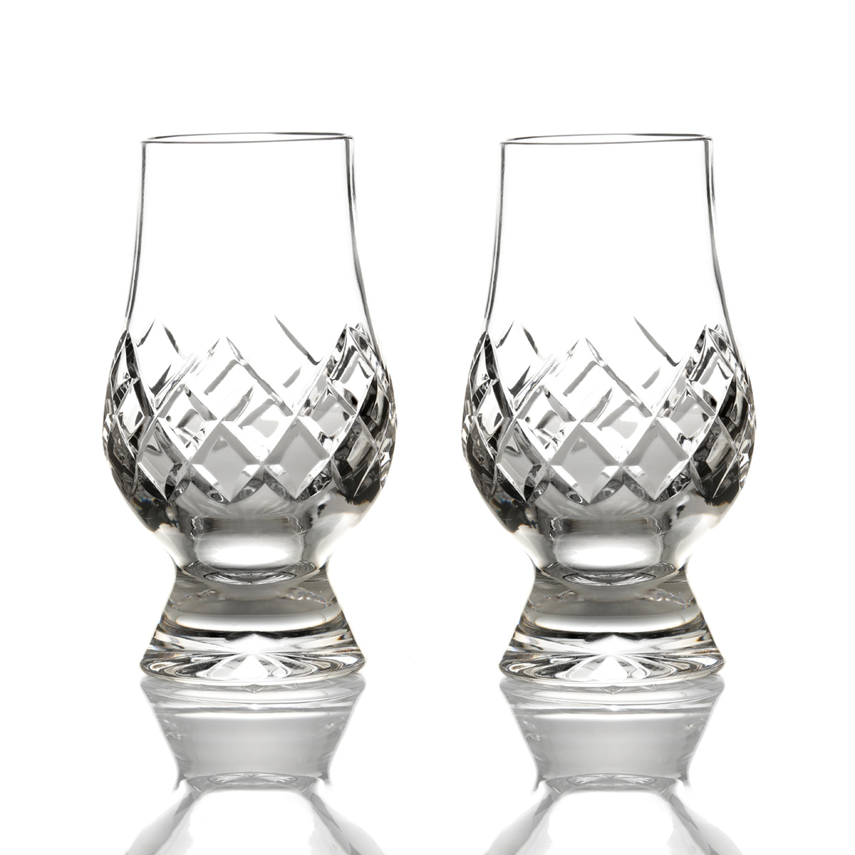 2 x Glencairn Cut Crystal Tasting Glas im Luxus Doppel Set - Original aus Schottland