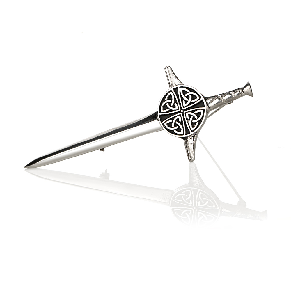 Celtic Sword Kilt Pin aus Schottland - Schwert & keltische Ornamente