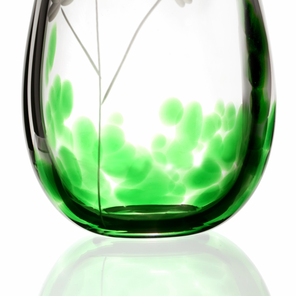 vase-kristall-glas-irland-irish-shamrock-kleeblatt-005 Irish Shamrock Posy Vase aus Kristallglas - Handgefertigt in Irland