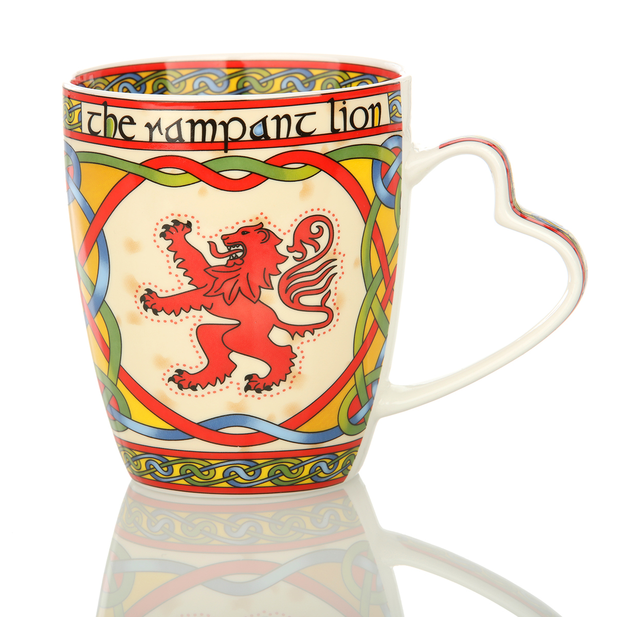 Kaffeebecher-Mug-rampant-lion-schottischer-loewe-001 The Rampant Lion Kaffeebecher - schottischer Löwe & keltische Ornamente
