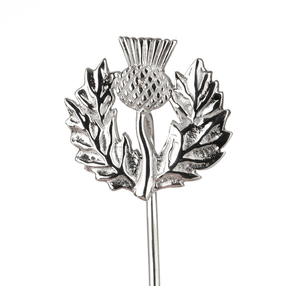 scottish-thistle-sterling-krawatttennadel-002 Scottish Thistle - Schottische Distel Krawattennadel aus Sterling Silber