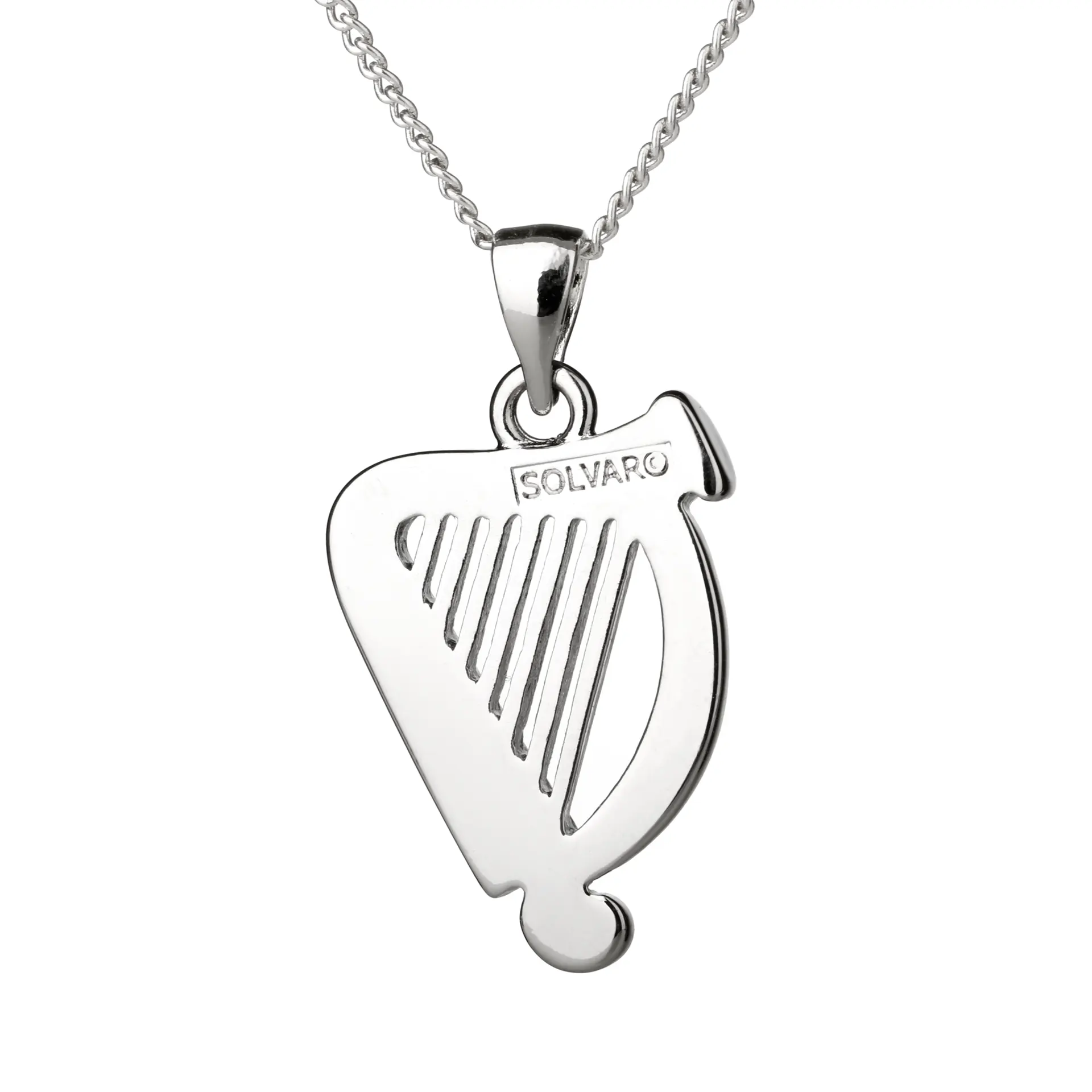 Irische Harfe mit keltischen Ornamenten und Connemara Marmor Irische Harfe mit keltischen Ornamenten und Connemara Marmor