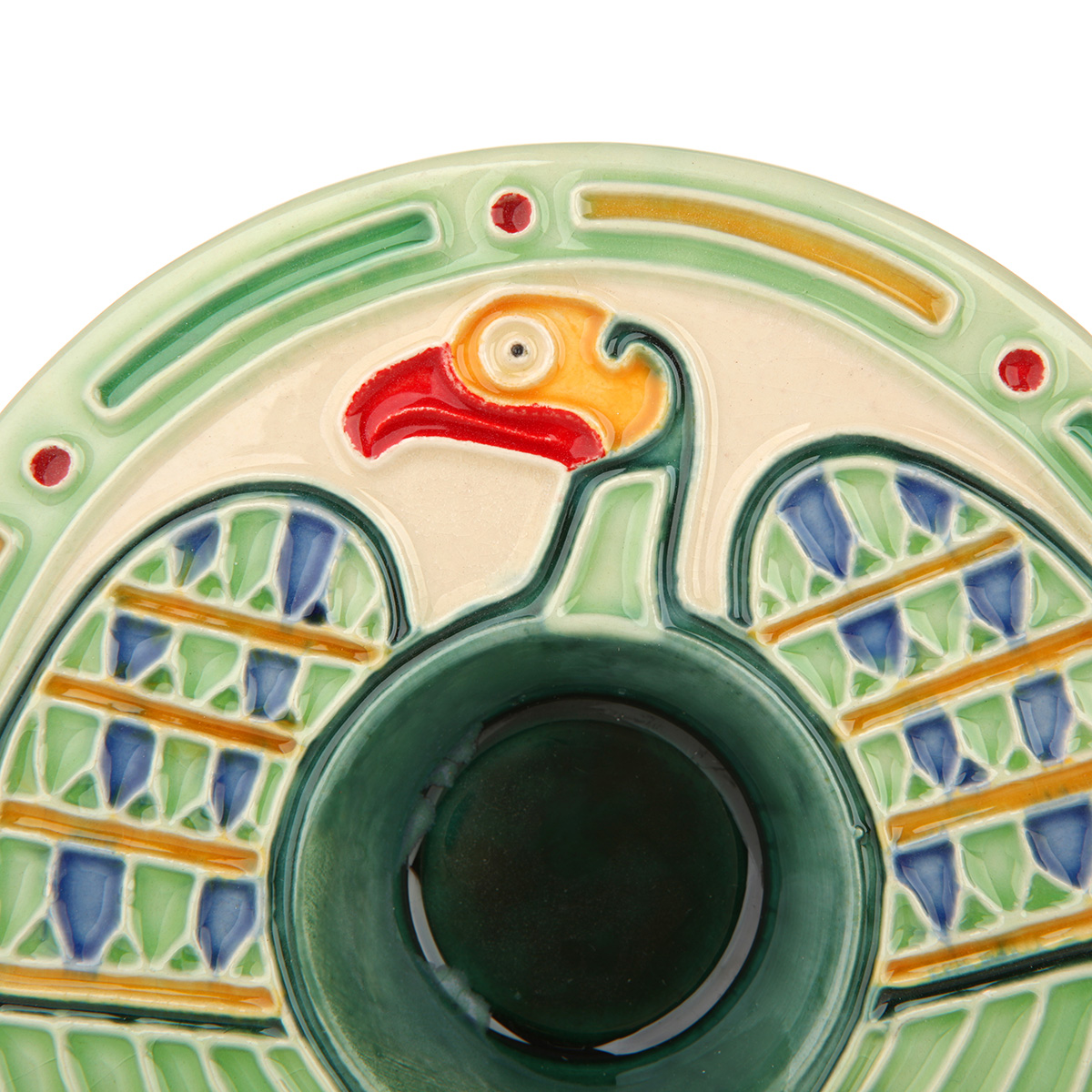 Celtic Bird - handbemalter Teelichthalter aus Keramik