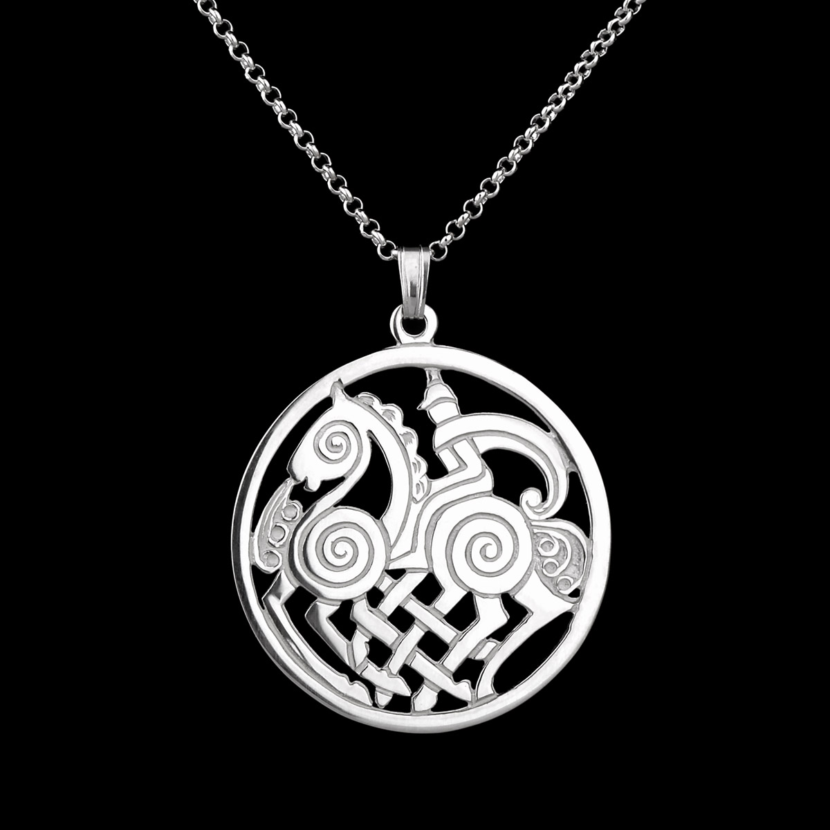 kette-anhaenger-wikinger-sleipnir-odin-silber-shetland-006 Sleipnir - Kette & Anhänger - Sterling Silber made in Shetland