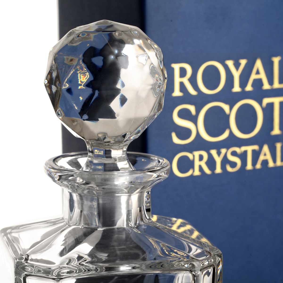 Map Of Scotland - Handgefertigte Whisky Karaffe aus Kristallglas mit Gravur