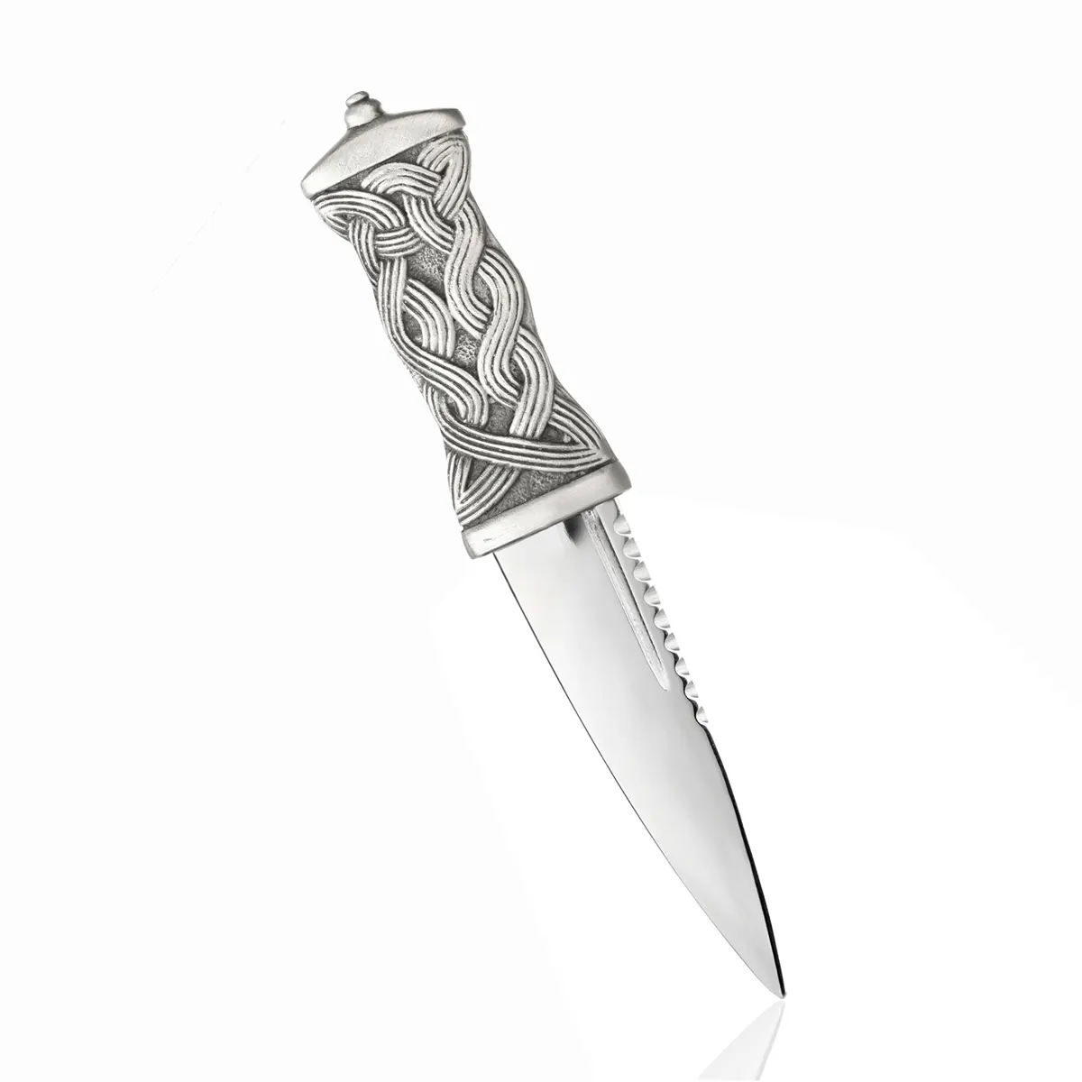 Highland Sgian Dubh mit keltischem Crosshatch-Muster - Handgefertigt in Schottland Highland Sgian Dubh mit keltischem Crosshatch-Muster - Handgefertigt in Schottland