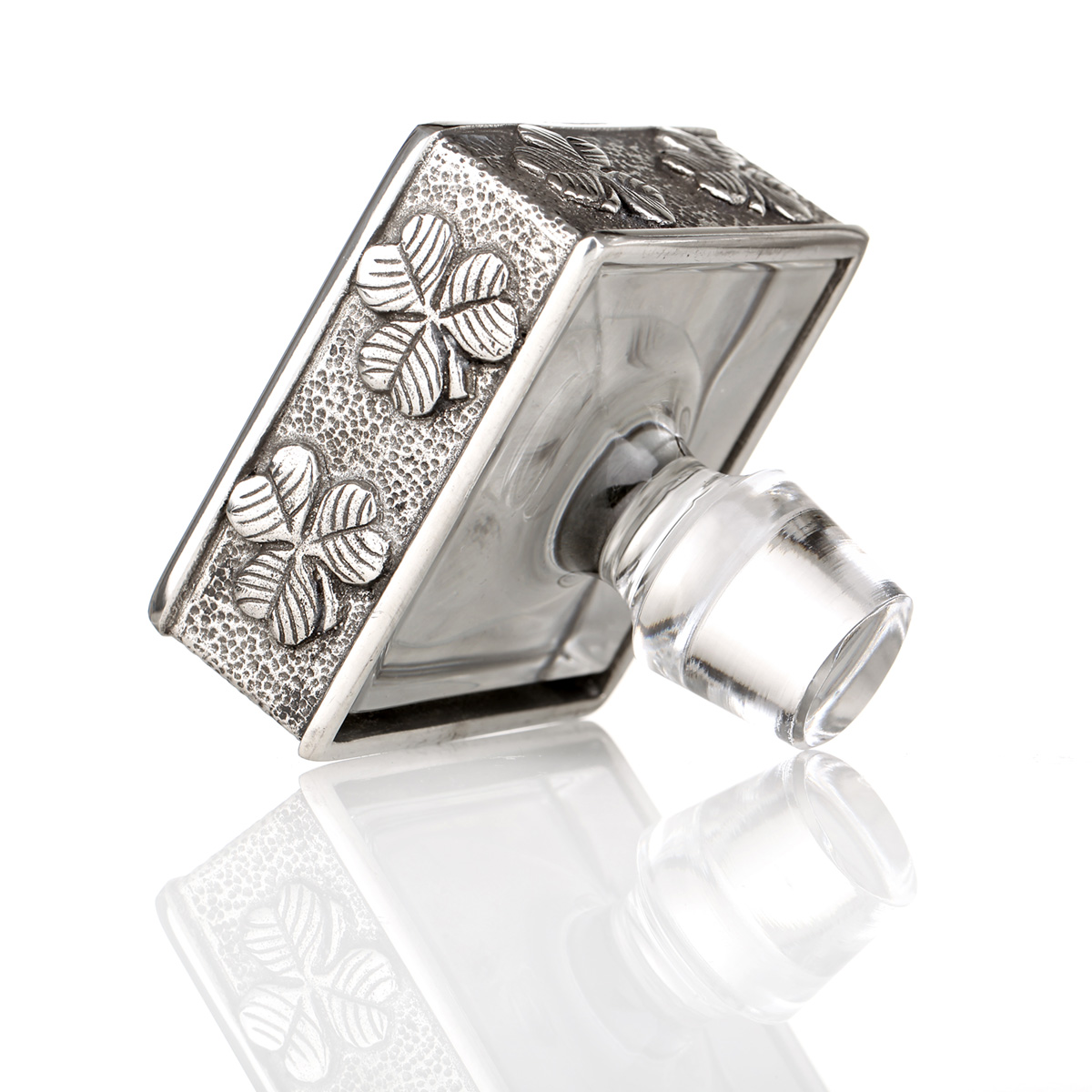 Dekanter-karaffe-Irland-Whiskey-Whisky-Silber-005 The Irish Decanter - Irische Whiskey Karaffe handgefertigt aus Glas und Zinn