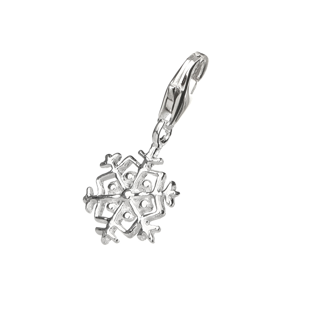 snowflake-schneeflocke-outlander-charm-001 Silver Snowflake Charm - Schottische Outlander Schneeflocke - Sterling Silber