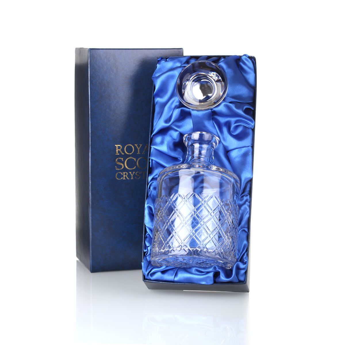 whisky-karaffe-dekanter-kristall-art-deco-001 Tartan Whisky Decanter - handgefertigte Whisky Karaffe aus Kristallglas