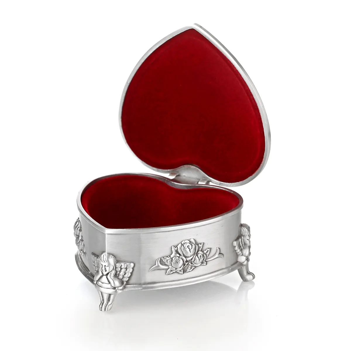 schmuck-schatulle-claddagh-keltisch-silber-metall-irland-003t2DkFXAj7xWXY Irische Schmuckschatulle in Herzform - verziert mit Engeln & Rosen