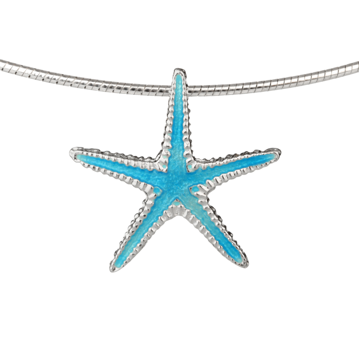 Ocean Starfish - Seestern Kette aus Sterling Silber & Emaille