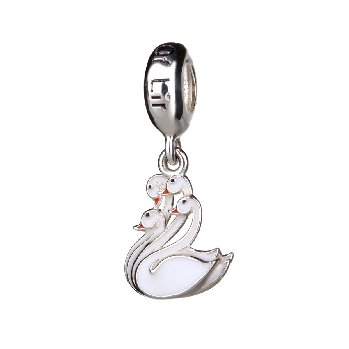 charm-bead-schwaene-children-lir-irland-001 Children Of Lir Bead - 4 Schwäne aus Irland - Sterling Silber & Emaille