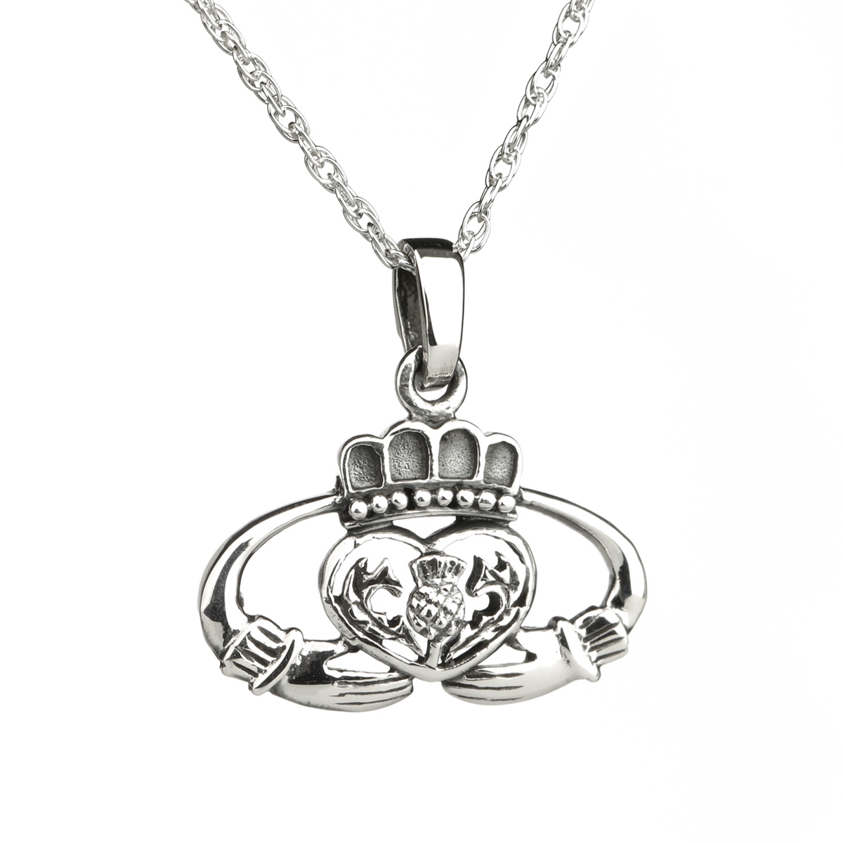 kette-anhaenger-luckenbooth-schottland-thistle-004 Claddagh Ring Kette aus Sterling Silber - Handgefertigt in Schottland