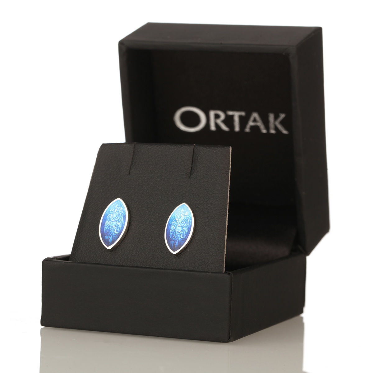 Ohrstecker-ohrringe-alba-schottland-silber-emaille-blau-005 Orkney Alba Ocean - piktische Ohrstecker aus Schottland - Silber & Emaille Blau