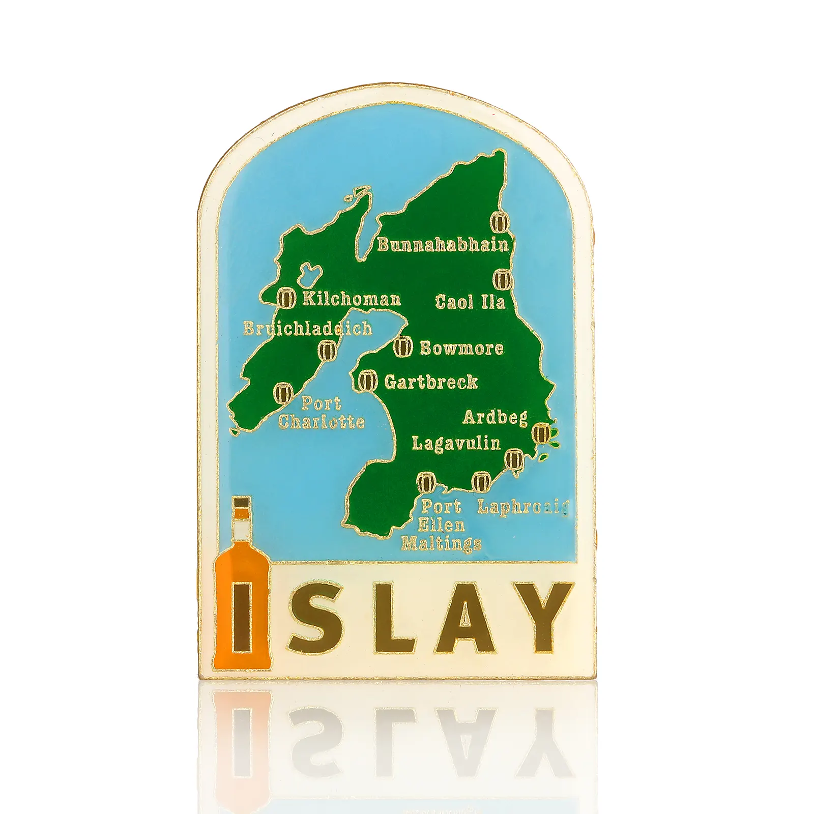 Islay Deko-Magnet / Kühlschrankmagnet aus Schottland - Metall & Emaille Islay Deko-Magnet / Kühlschrankmagnet aus Schottland - Metall & Emaille