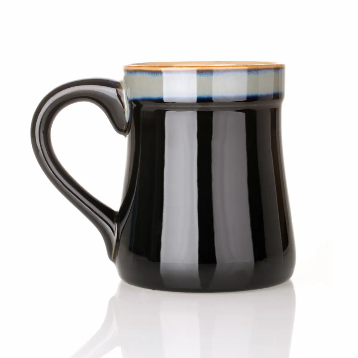 Scotland Thistle Stoneware Mug - Schottische Distel Kaffeecher - Schwarz