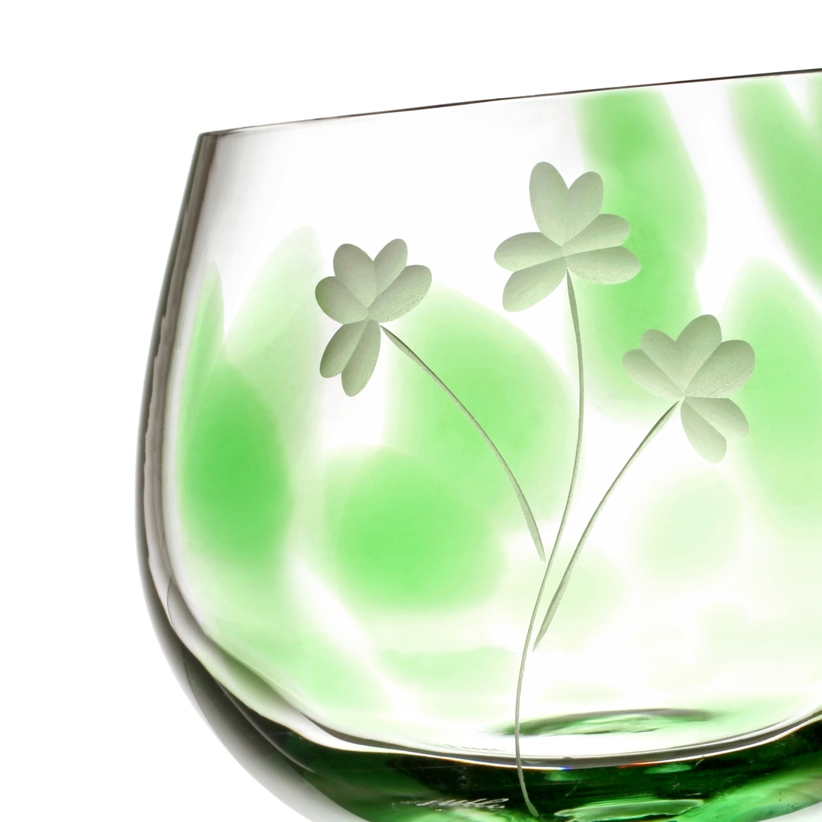 teelicht-kerzen-kristall-glas-irland-irish-shamrock-kleeblatt-003 Irish Shamrock Teelicht Glas - Handgefertigtes Kristallglas aus Irland