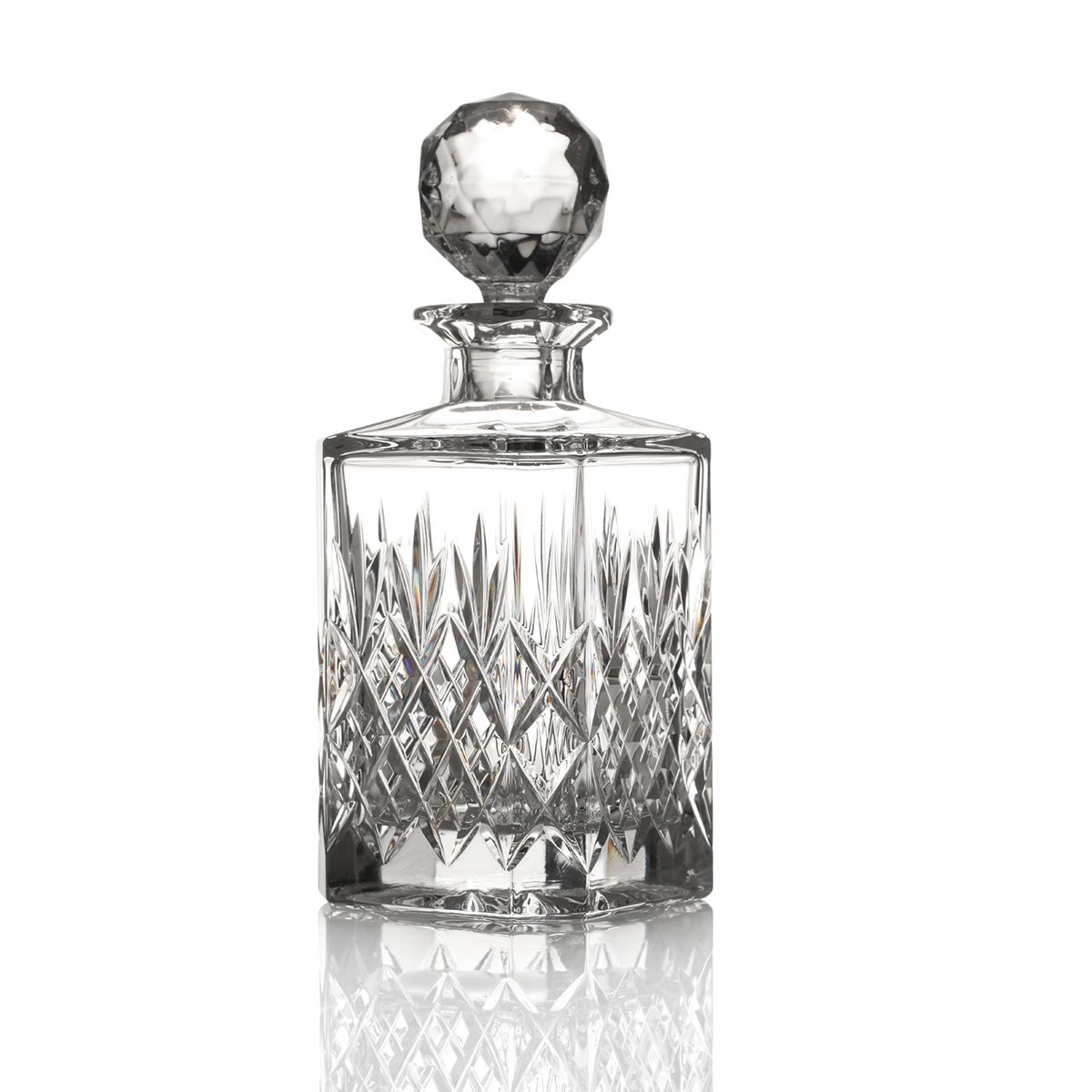 Edinburgh - handgefertigte  Kristallglas Whisky Karaffe mit Diamantschliff
