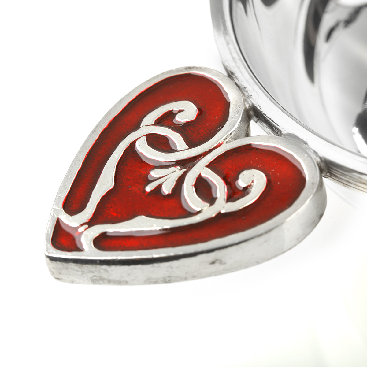 quaich-keltisch-schottland-014556f132b7e3c6 Heart of the Highlands - Schottischer Whisky Quaich - Zinn & rote Emaille