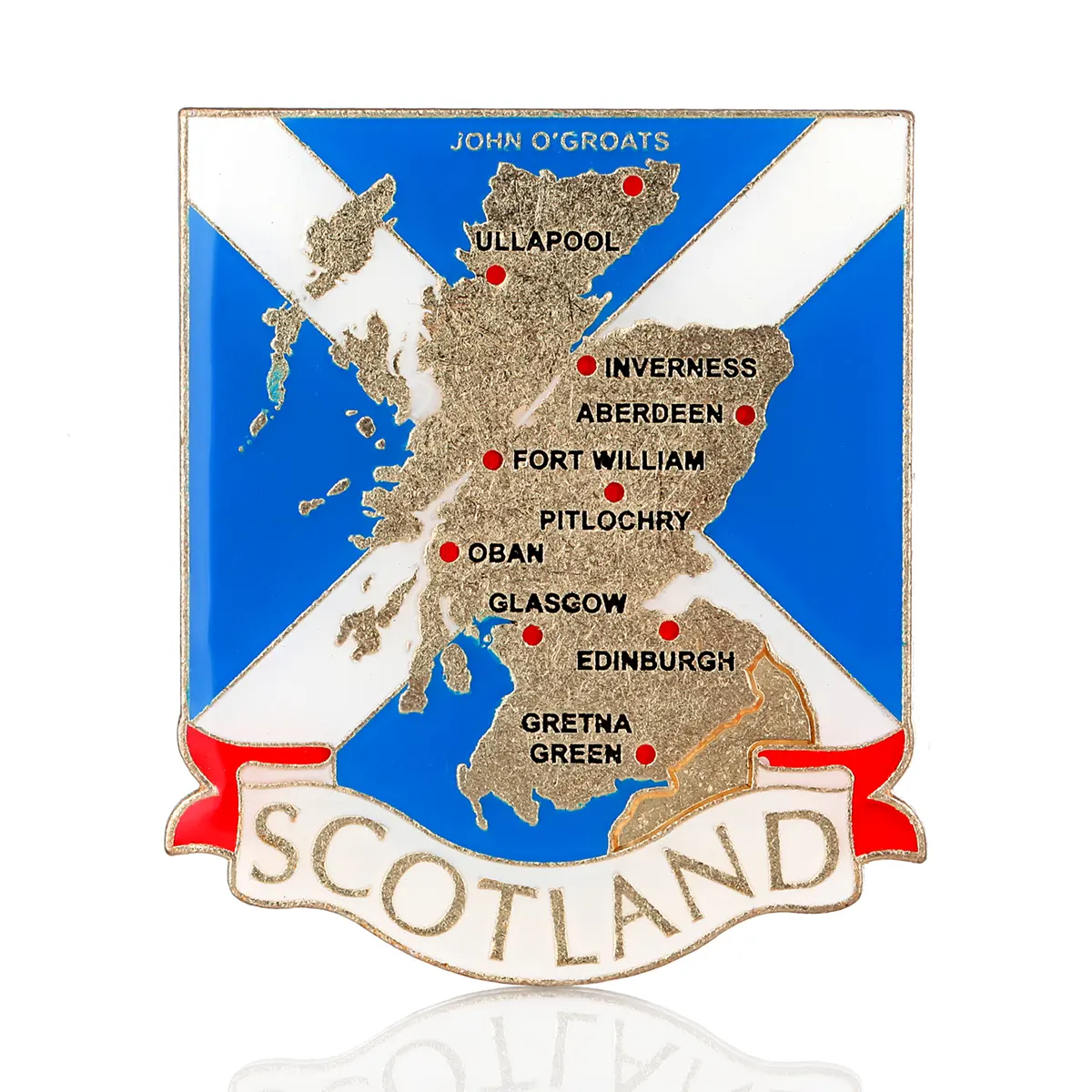 Scotland Map Deko Magnet / Kühlschrankmagnet aus Schottland - Metall & Emaille Scotland Map Deko Magnet / Kühlschrankmagnet aus Schottland - Metall & Emaille