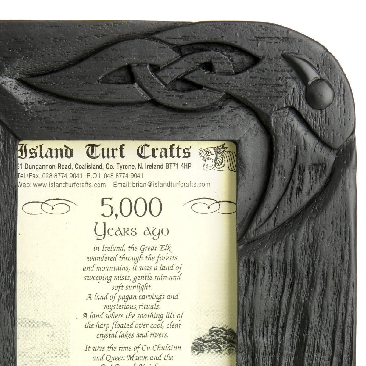 Celtic Bird - Keltischer Bilderrahmen - 10x15 cm - Handgefertigt in Irland