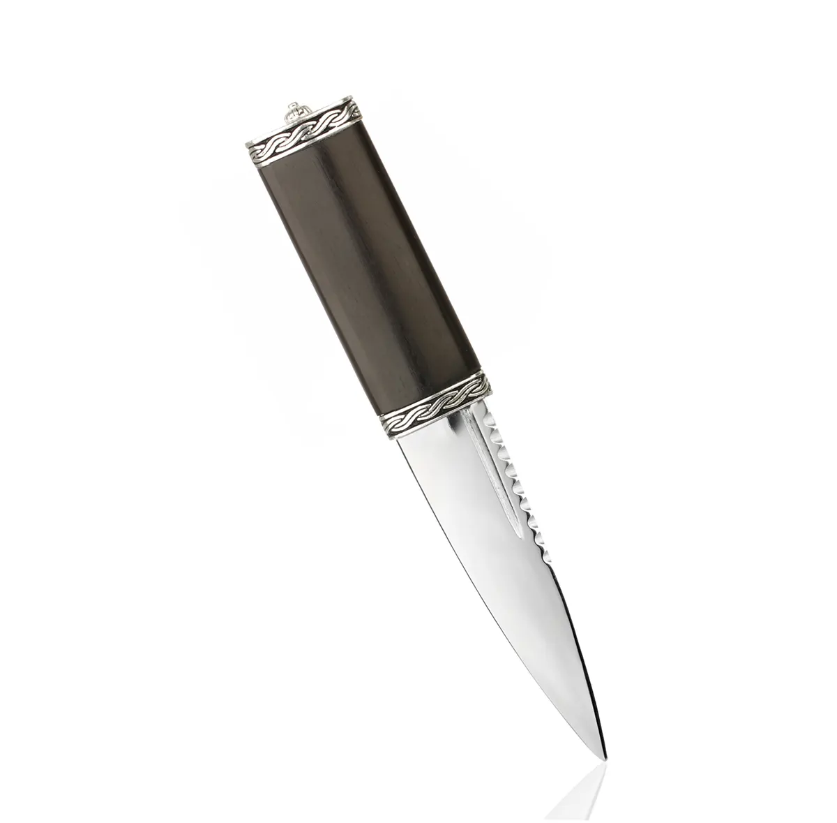Blackwood Celtic Sgian Dubh mit Lederscheide aus Schottland - keltische Muster Blackwood Celtic Sgian Dubh mit Lederscheide aus Schottland - keltische Muster