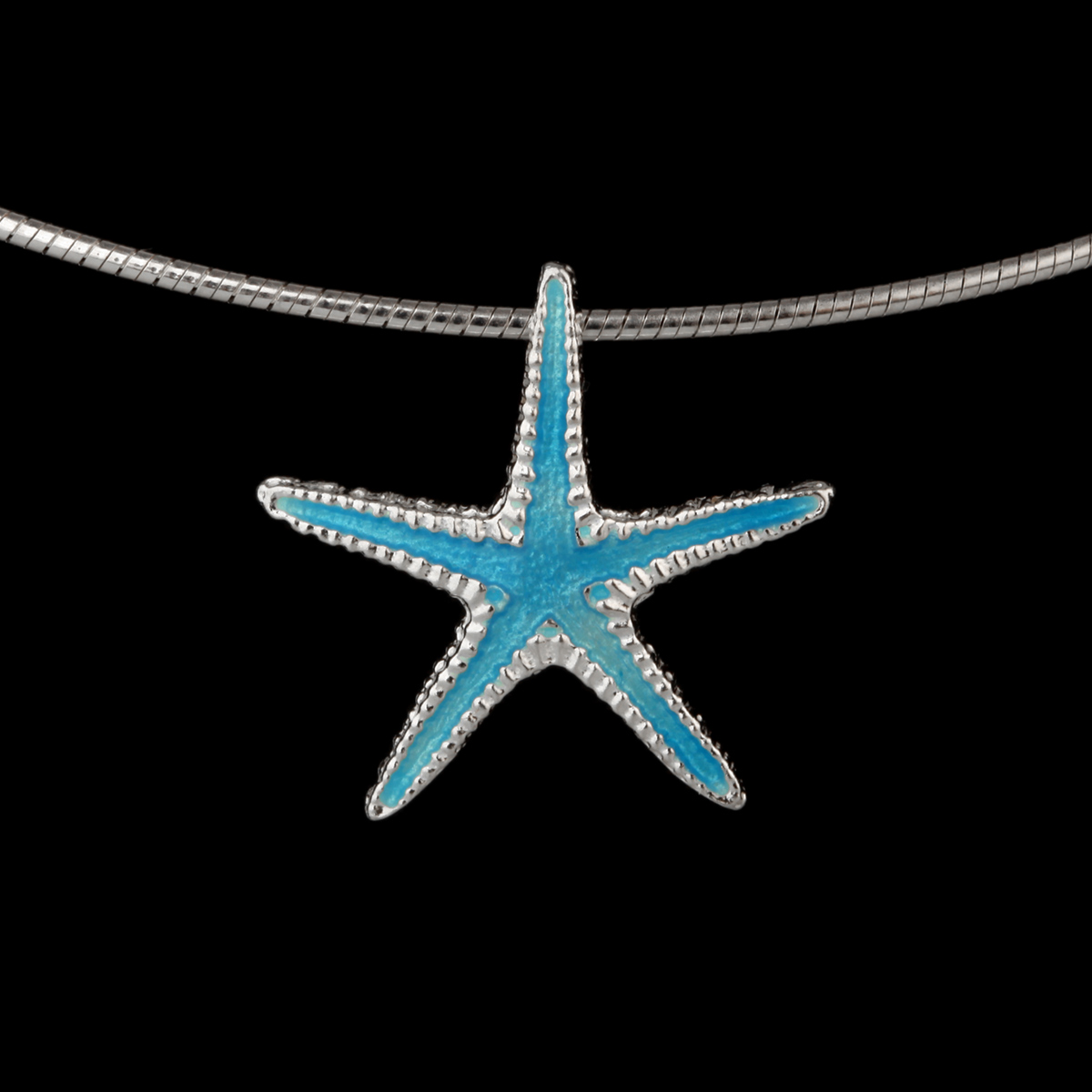 Ocean Starfish - Seestern Kette aus Sterling Silber & Emaille