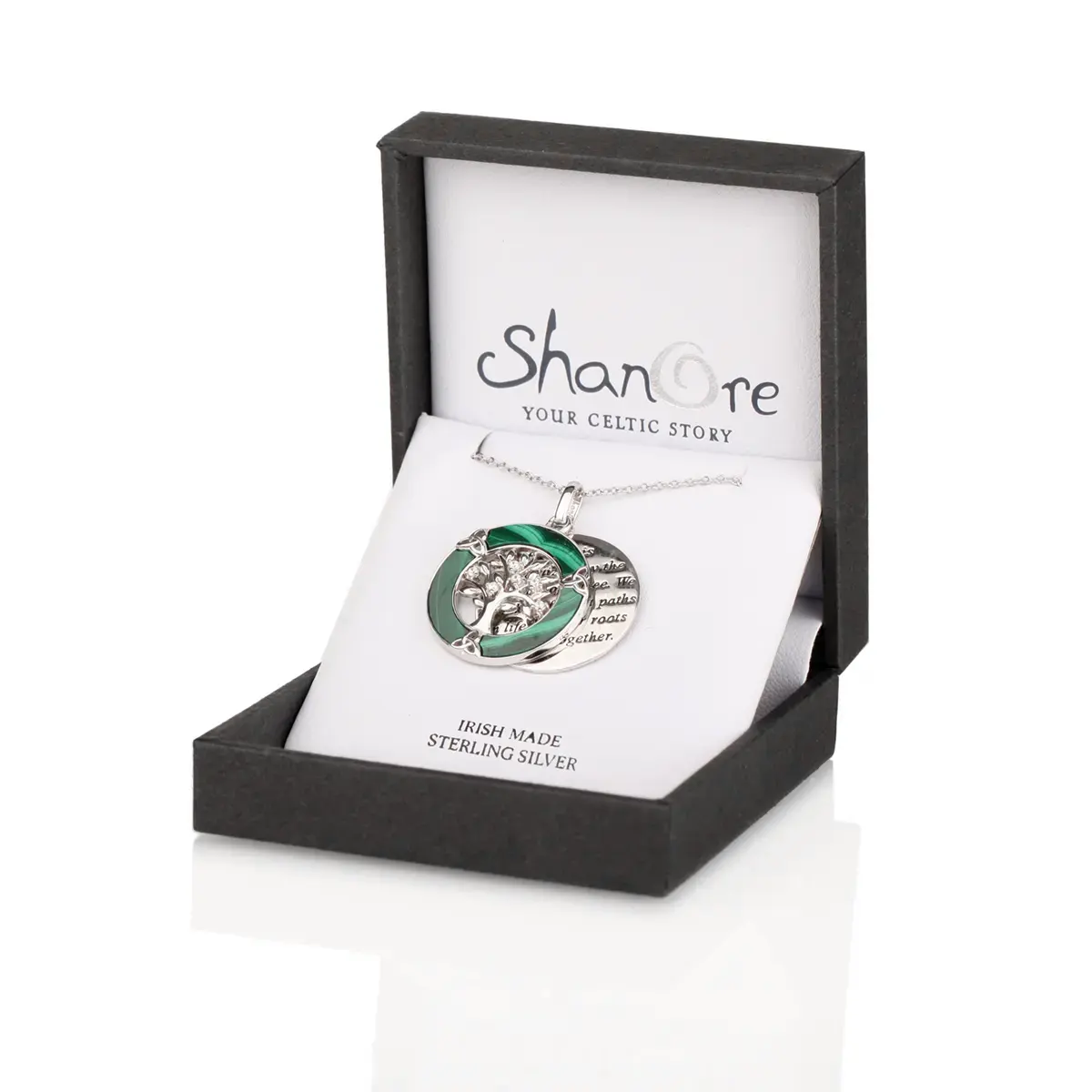 Kette-Anhaeger-family-malachit-silber-lebensbaum-016L4pFK9IDvQ4z1 Family Tree of Life - Keltische Lebensbaum Kette mit Malachit und Kristall