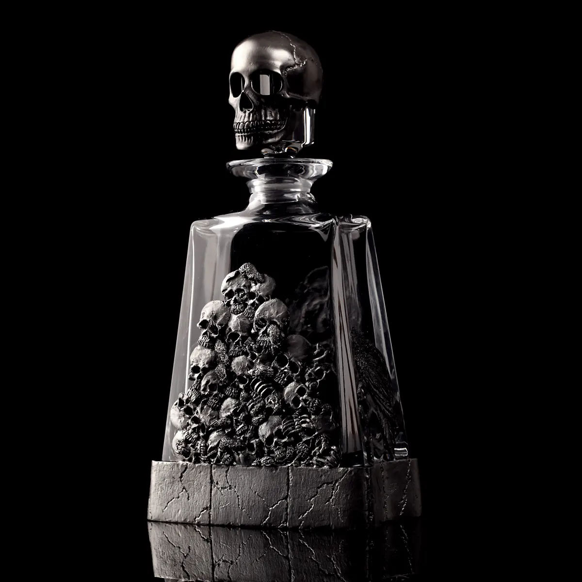 Skull Decanter - Handgefertigte Totenkopf Whisky Karaffe aus England