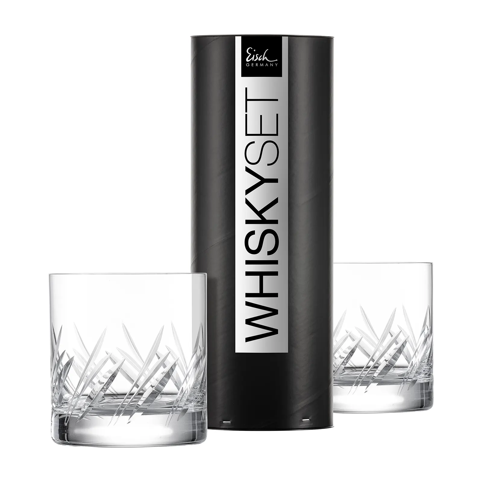 Eisch Whisky Set - Gentleman - Kristallglas geschliffen - 2 Stück in Geschenkröhre