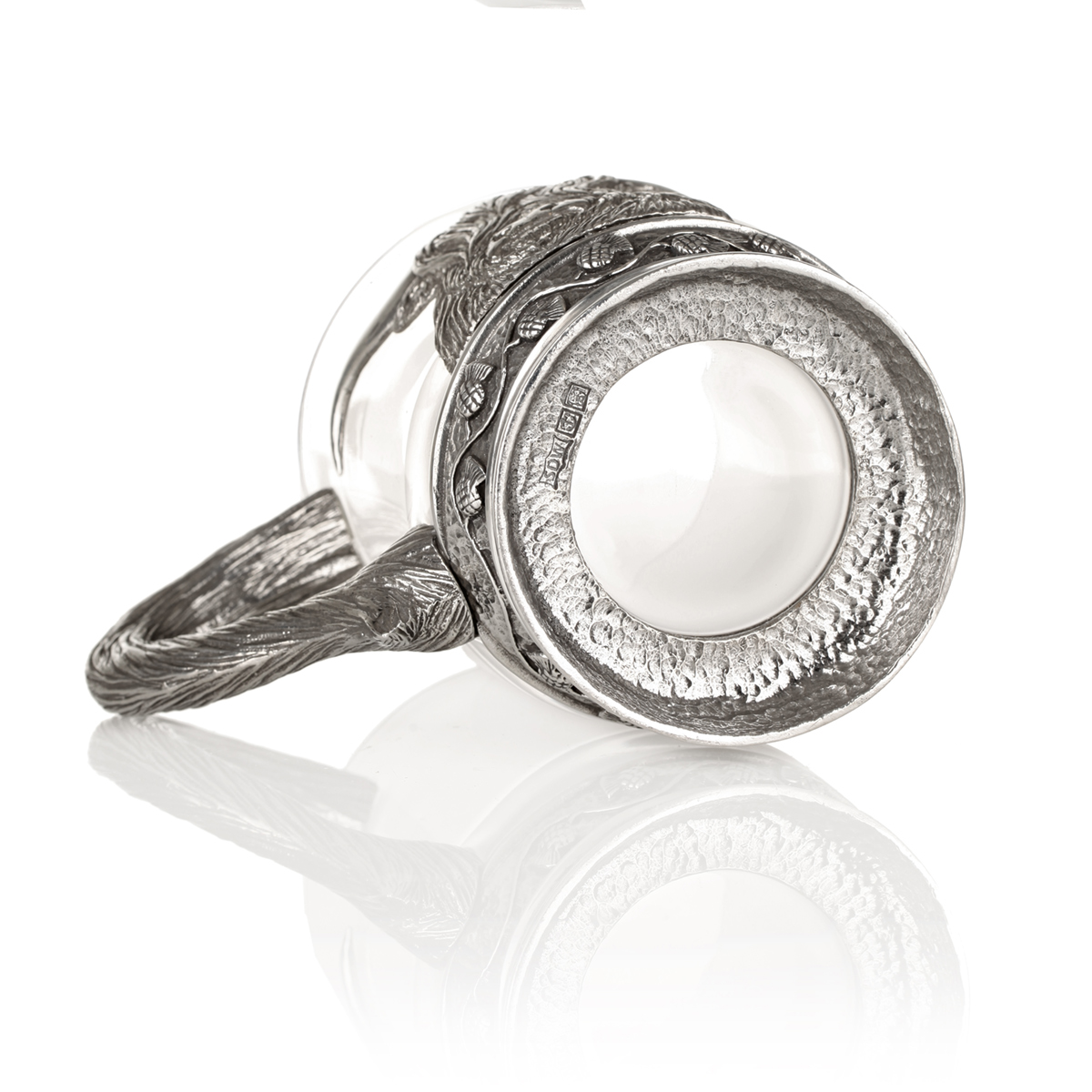 bier-krug-glas-silber-highland-rind-kuh-cattle-005zkUEfznCglUT9 Highland Cow Bierkrug - Glas & Zinn mit Hochland Rind & Fell als Griff