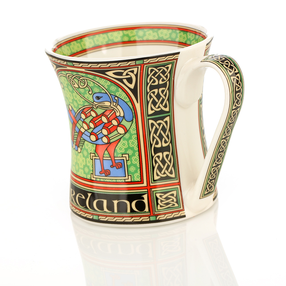 Ireland-peacock-pfau-tasse-mug-03 Celtic Peacock  Mug - verzierter Kaffeebecher mit Pfauen & keltischem Muster