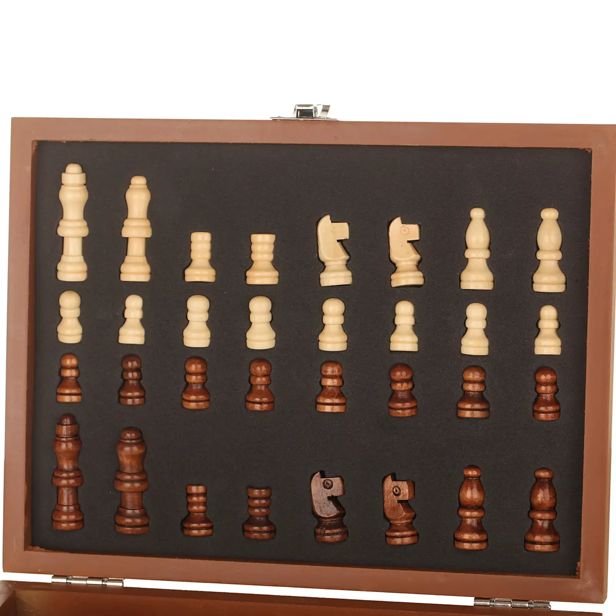 Harris Tweed Flachmann & Schachspiel Geschenkset in Holzbox
