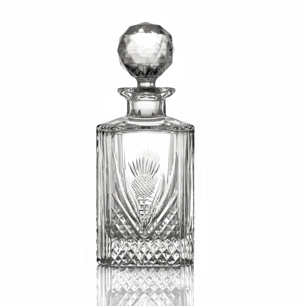 karaffe-dekanter-whisky-kristall-glas-schottland-distel-008 Scottish Thistle - Schottische Distel Kristalglas Whisky Karaffe mit Diamantschliff