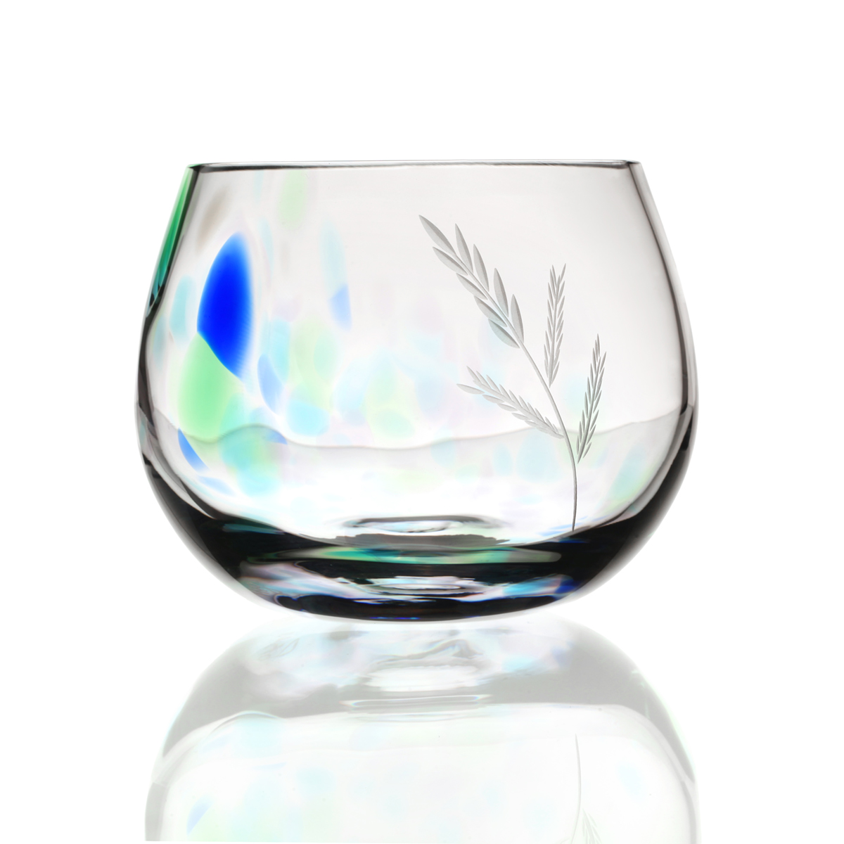 Wild Atlantic Way Teelicht Glas - Handgefertigtes Kristallglas aus Irland