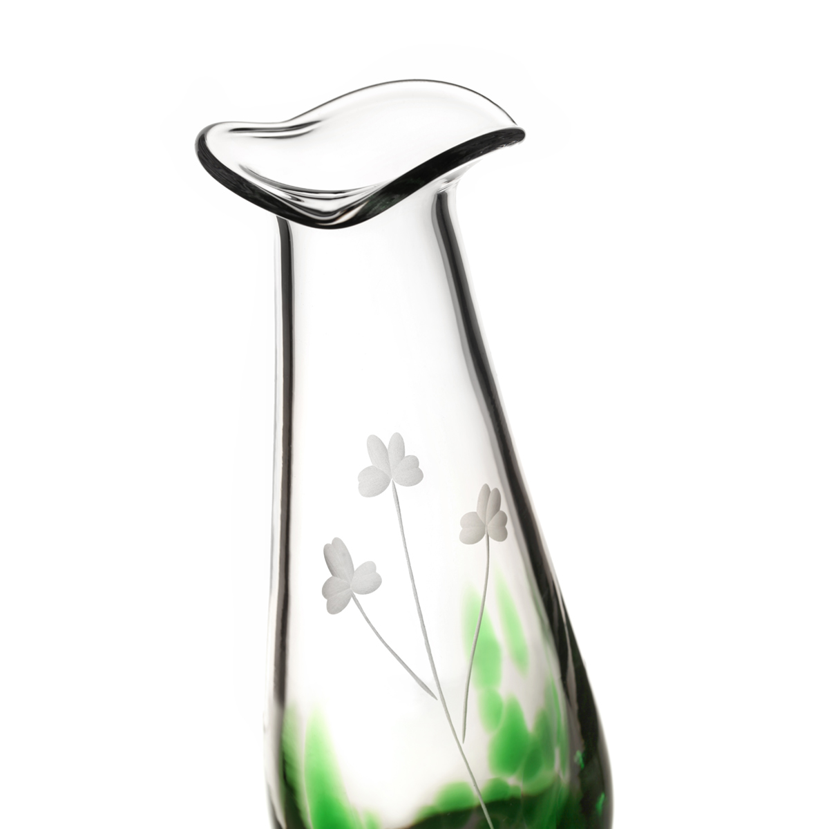vase-kristall-glas-irland-irish-shamrock-kleeblatt-002IXLpCGW5erjNt Irish Shamrock Bud Vase aus Kristallglas - Handgefertigt in Irland