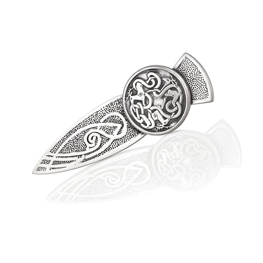 Zoomorphic Kilt Pin aus England - mit keltischen Tierfiguren