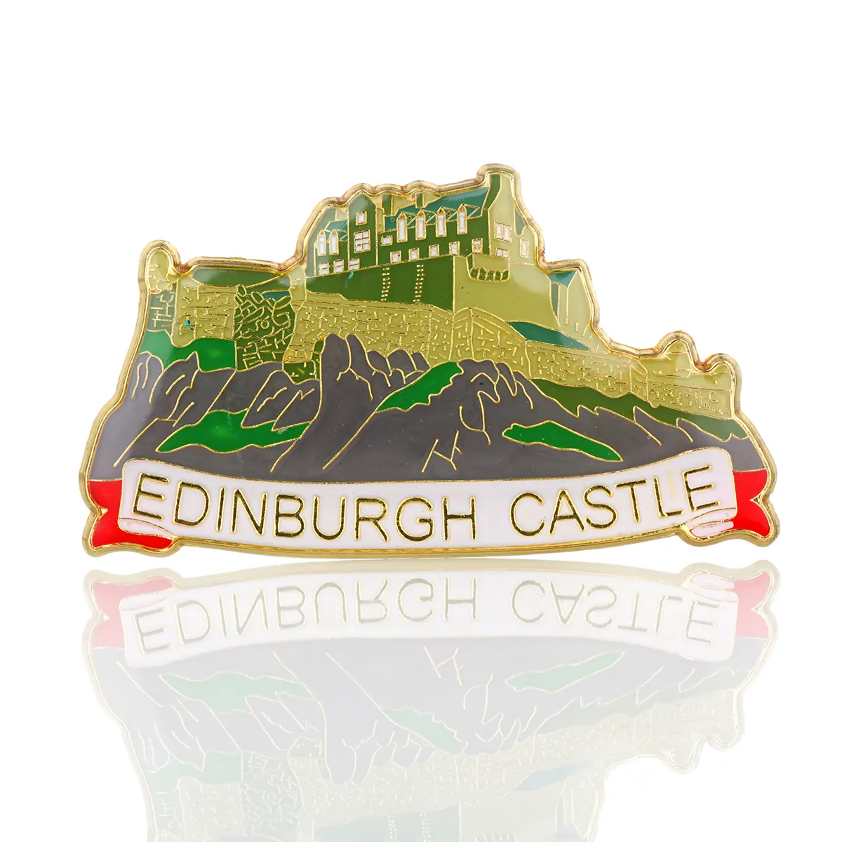Edinburgh Castle Deko-Magnet / Kühlschrankmagnet aus Schottland - Metall & Emaille