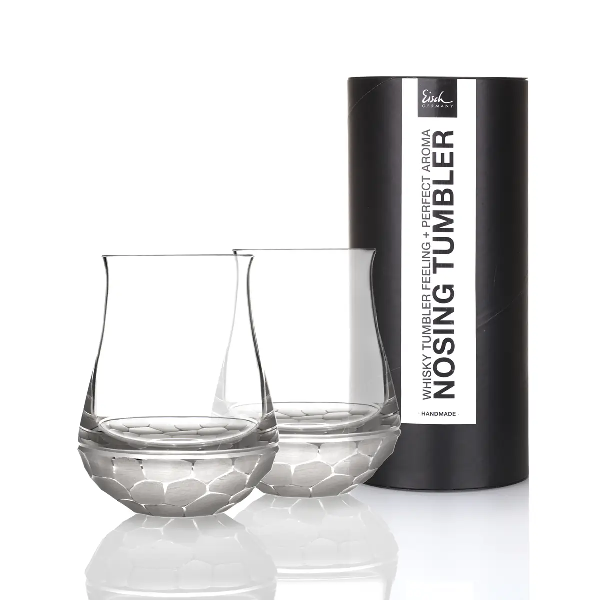 Whisky-glas-nosing-tumbler-kristall-eisch-hamilton-003 Eisch Whisky Set - Hamilton - 2 Nosing Tumbler aus Kristallglas in Geschenkröhre