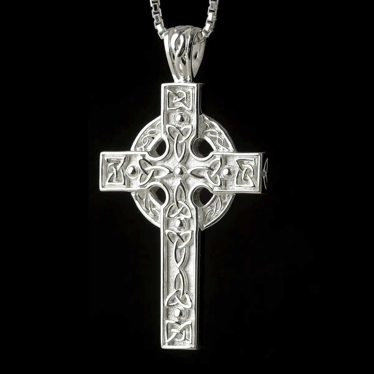 kette-anhaenger-celtic-cross-keltisches-kreuz-silber-004 Great Celtic Cross - großes keltisches Kreuz aus Sterlingsilber – handgefertigt in Irland