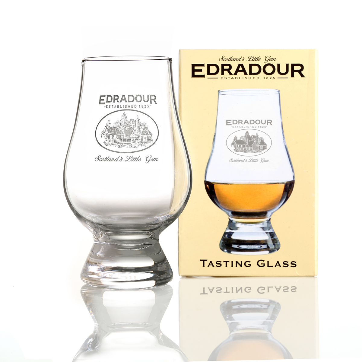 Glencairn Whisky Tasting Glas mit Gravur  'Edradour - Scotland's Little Gem'