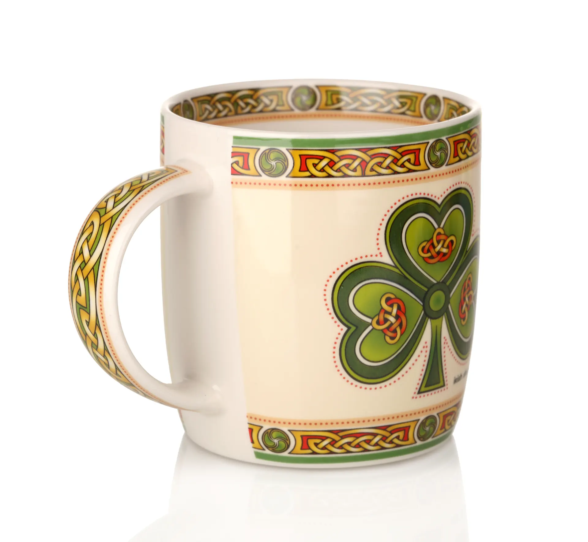 Irish Shamrock - keltischer Kaffeebecher mit irischen Kleeblättern Irish Shamrock - keltischer Kaffeebecher mit irischen Kleeblättern